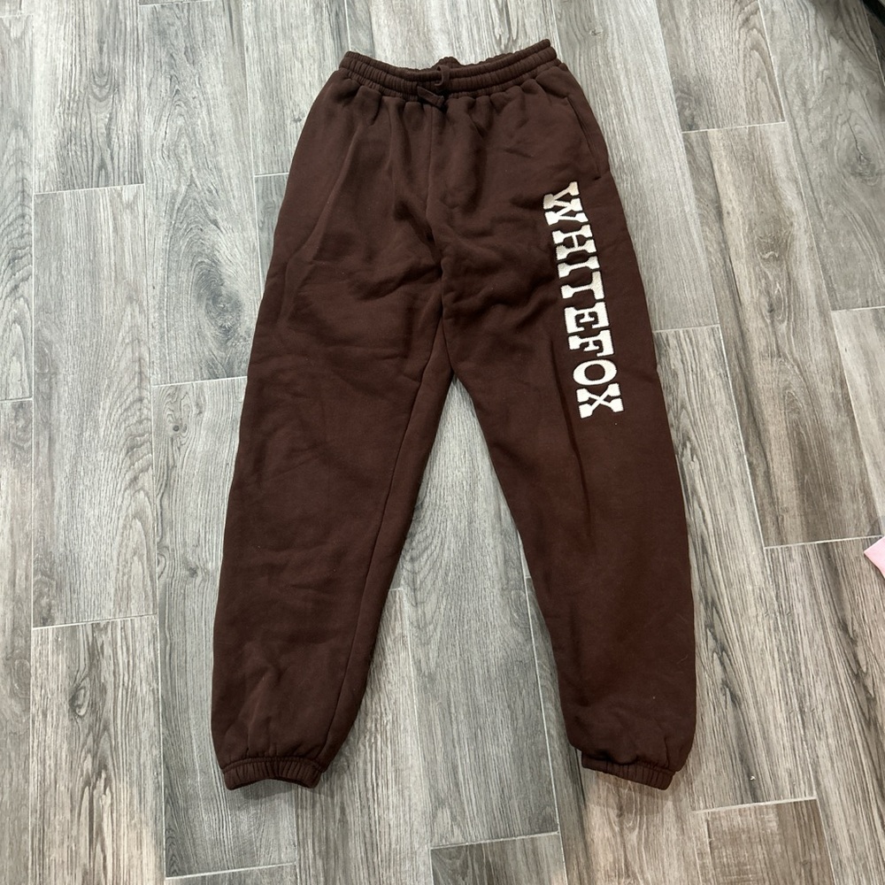 White Fox Boutique Brown Track Pants